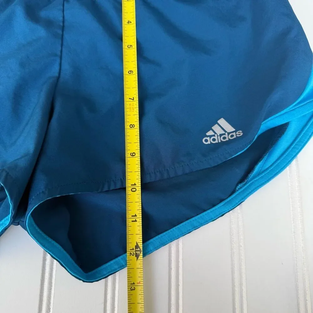 Adidas Blue Athletic Shorts Lightweight Elastic Waist